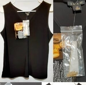 Iman Global Chic V-Neck Tank Top